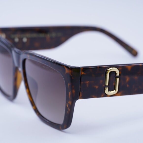 Marc Jacobs MARC 646/S 0086 HA Sunglasses Dark Havana Square Frame, Brown Lenses - Picture 8 of 10